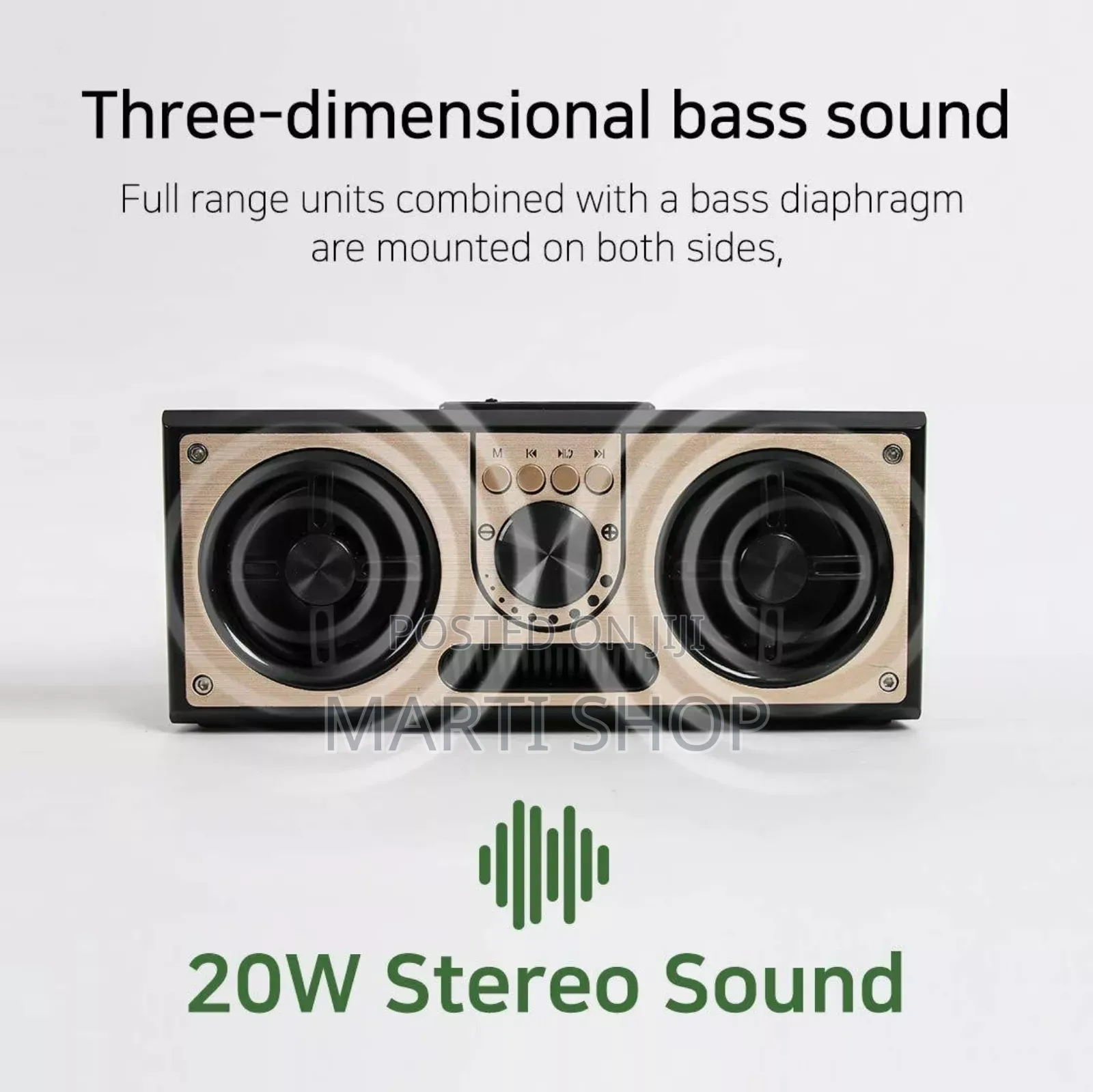 Sevan - Giftology Retro Wood 20w Bluetooth Speaker With Fm