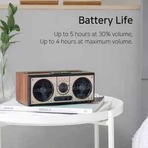 Sevan - Giftology Retro Wood 20w Bluetooth Speaker With Fm