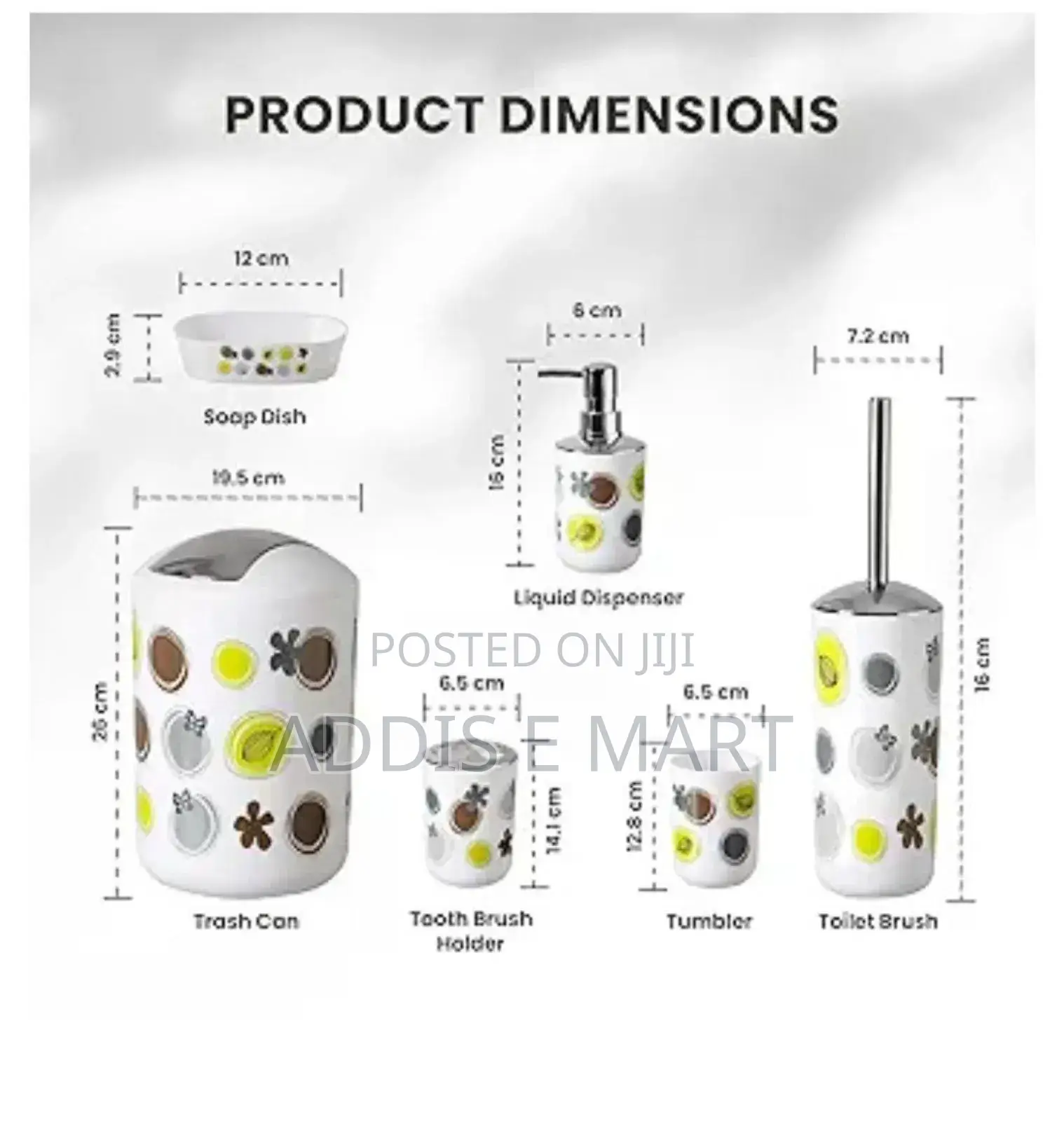 Bathroom Accessory Set 6 Pieces