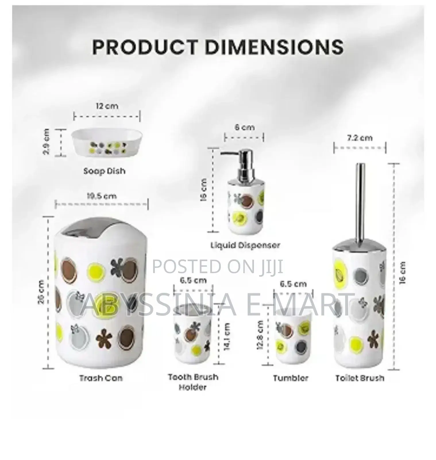 Bathroom Accessory Set 6 Pieces