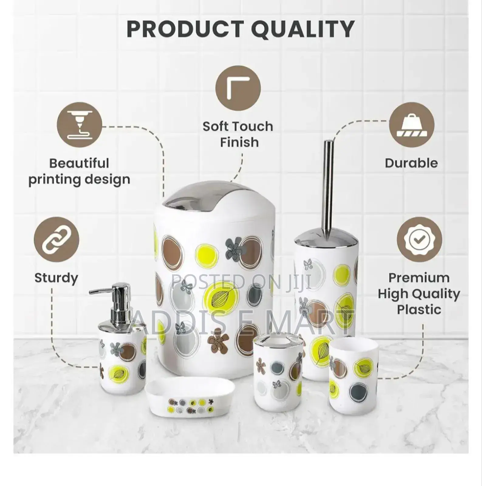 Bathroom Accessory Set 6 Pieces