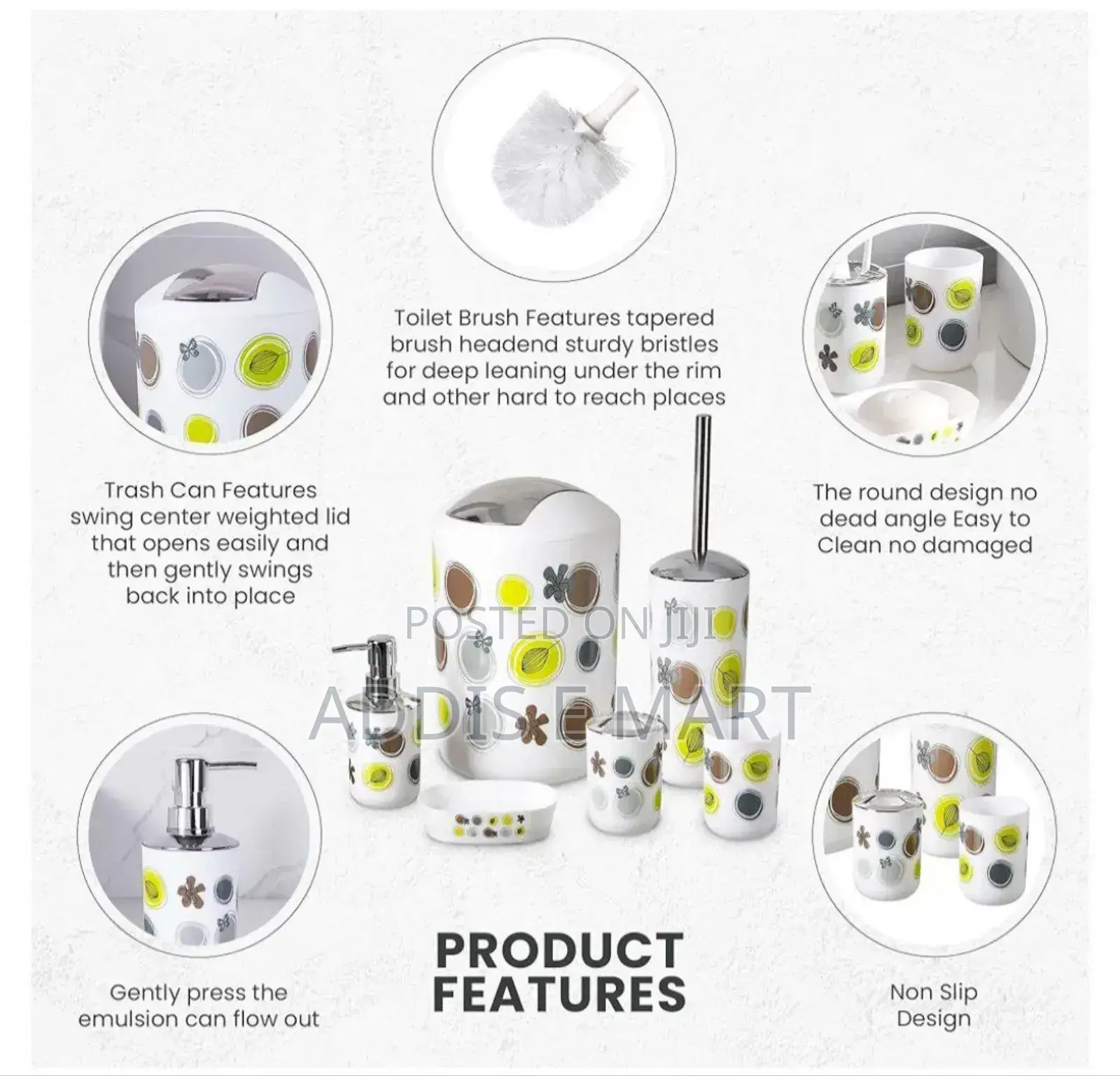 Bathroom Accessory Set 6 Pieces