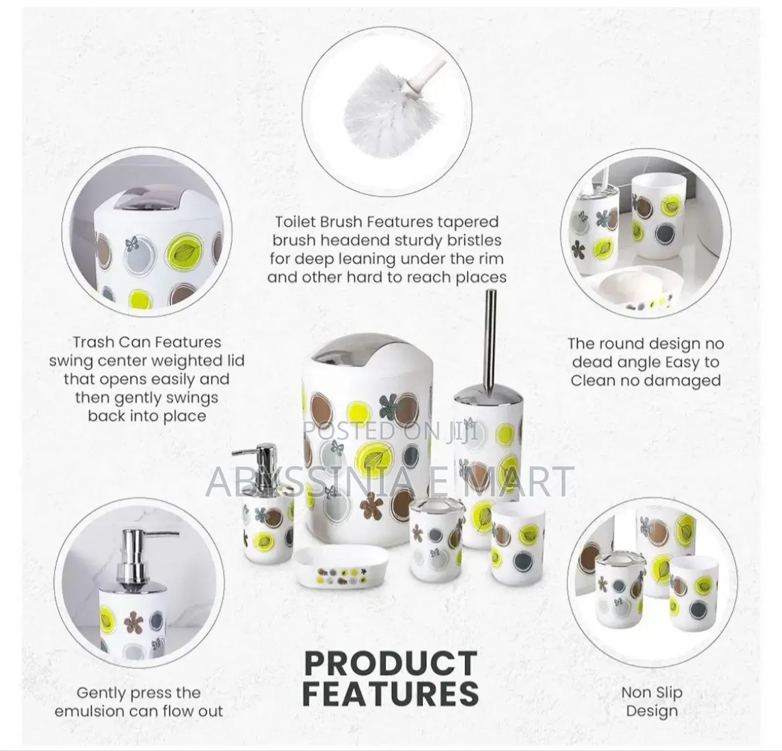 Bathroom Accessory Set 6 Pieces