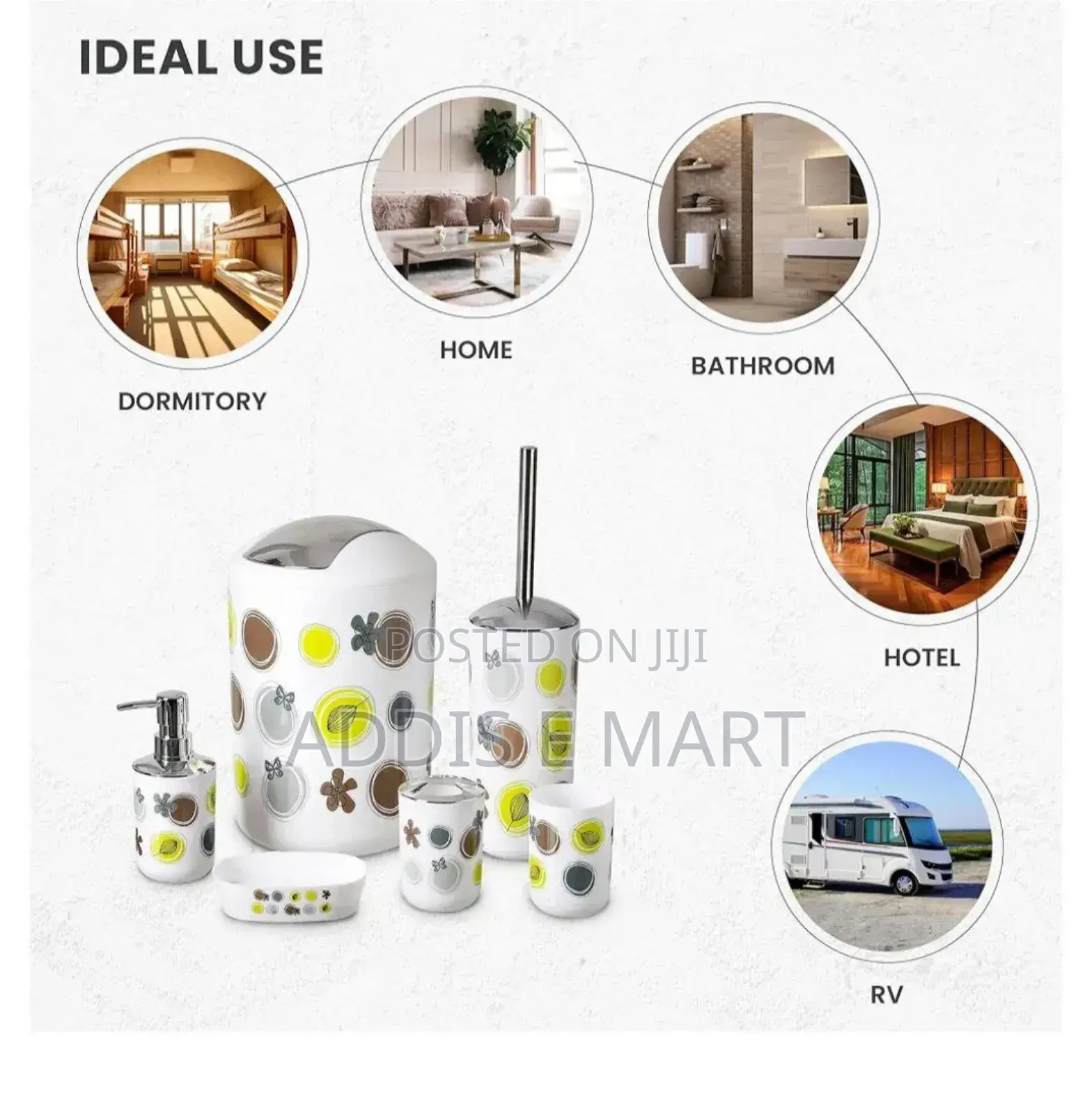 Bathroom Accessory Set 6 Pieces