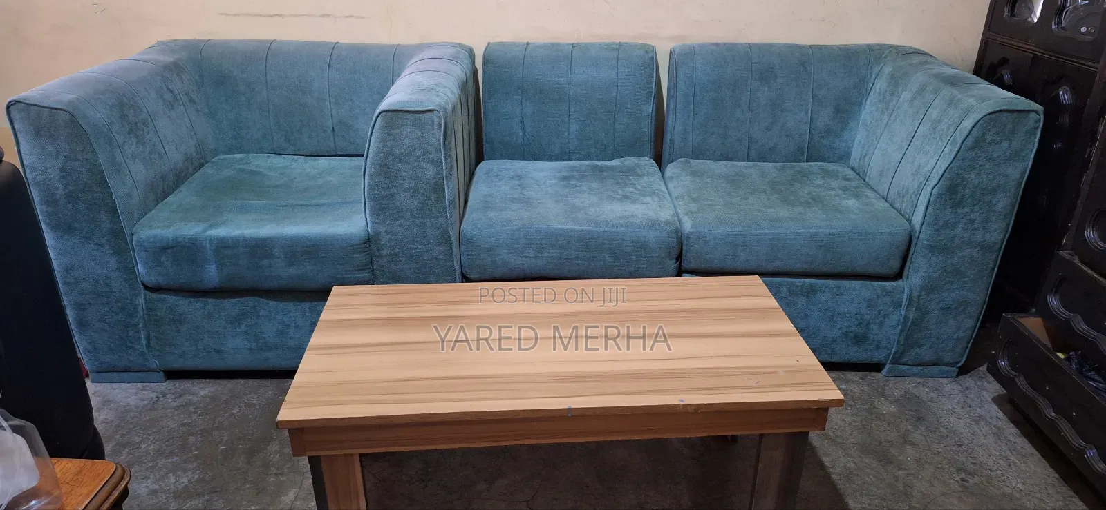 Three (3) Couchs and Simple Table