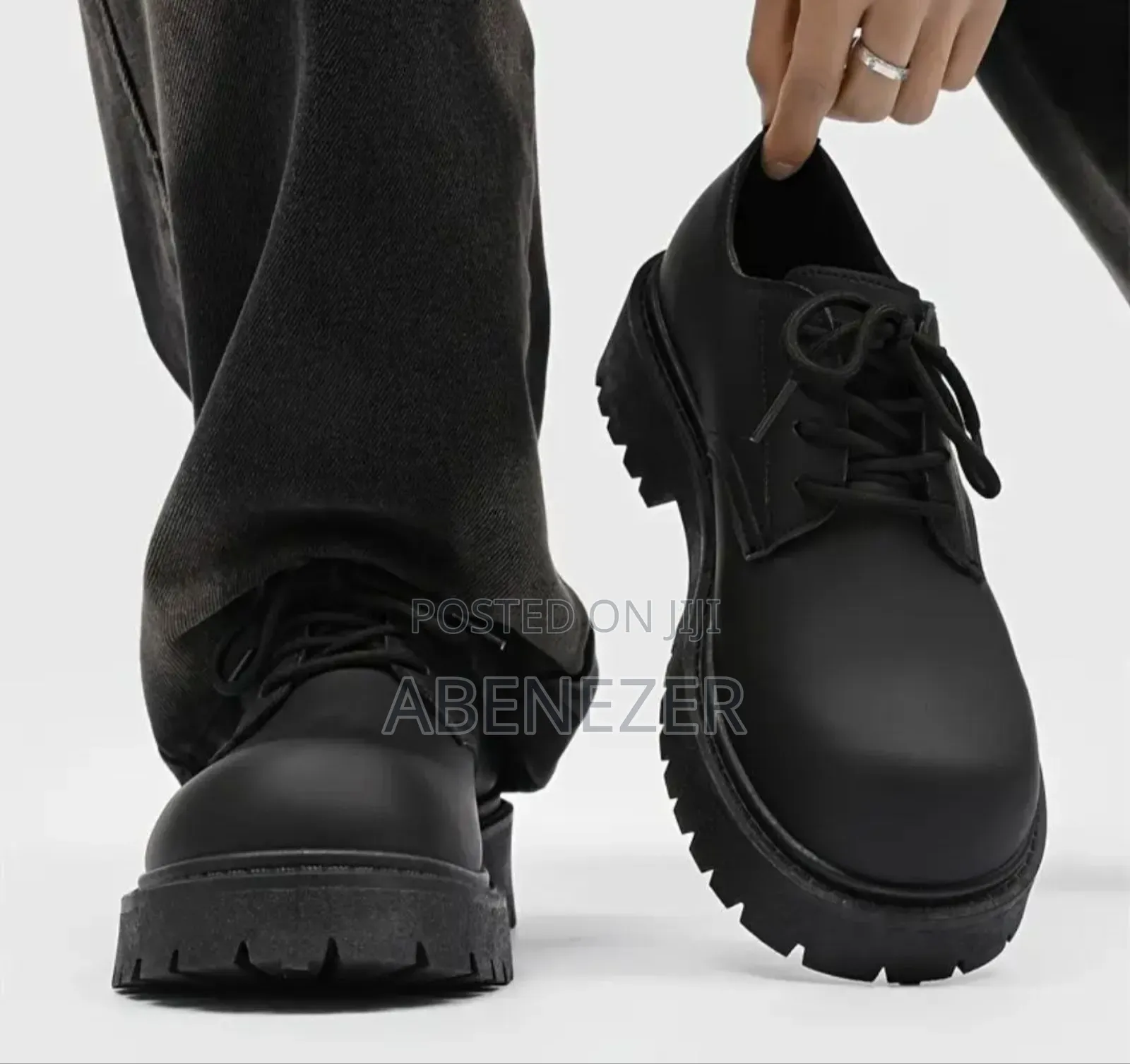 Black Derby Shoes High Quality Leather Shoes