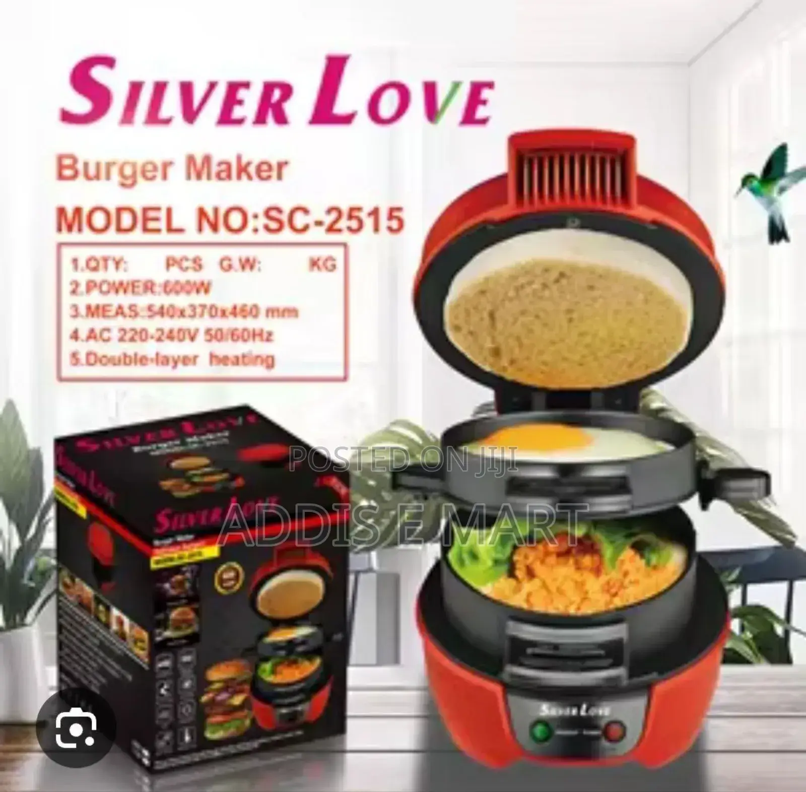 This Is A Silver Love Burger Maker
