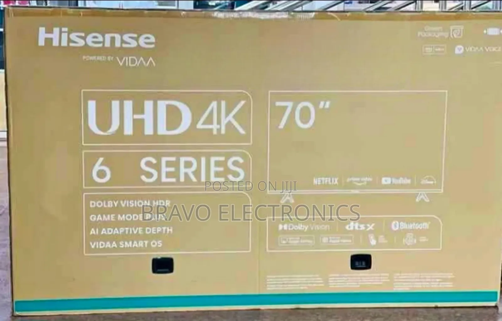 Hisense 70” Uhd Tv (Vidaa) — Cinematic View, Smart Performance! 