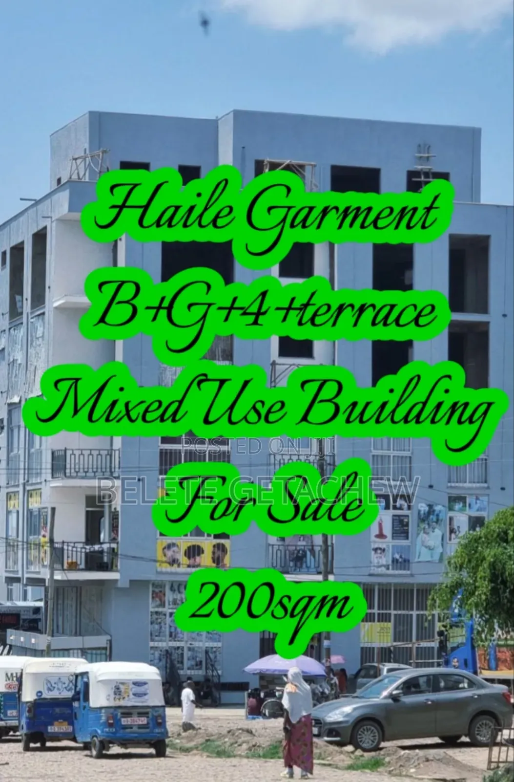 Haile Garment, B+G+4+Terrace Mixed Use Building for Sale 200sqm
