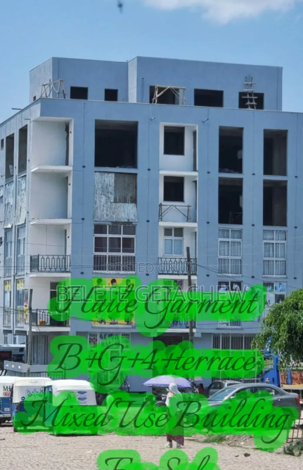 Haile Garment, B+G+4+Terrace Mixed Use Building for Sale 200sqm