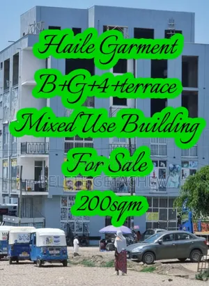 Haile Garment, B+G+4+Terrace Mixed Use Building for Sale 200sqm