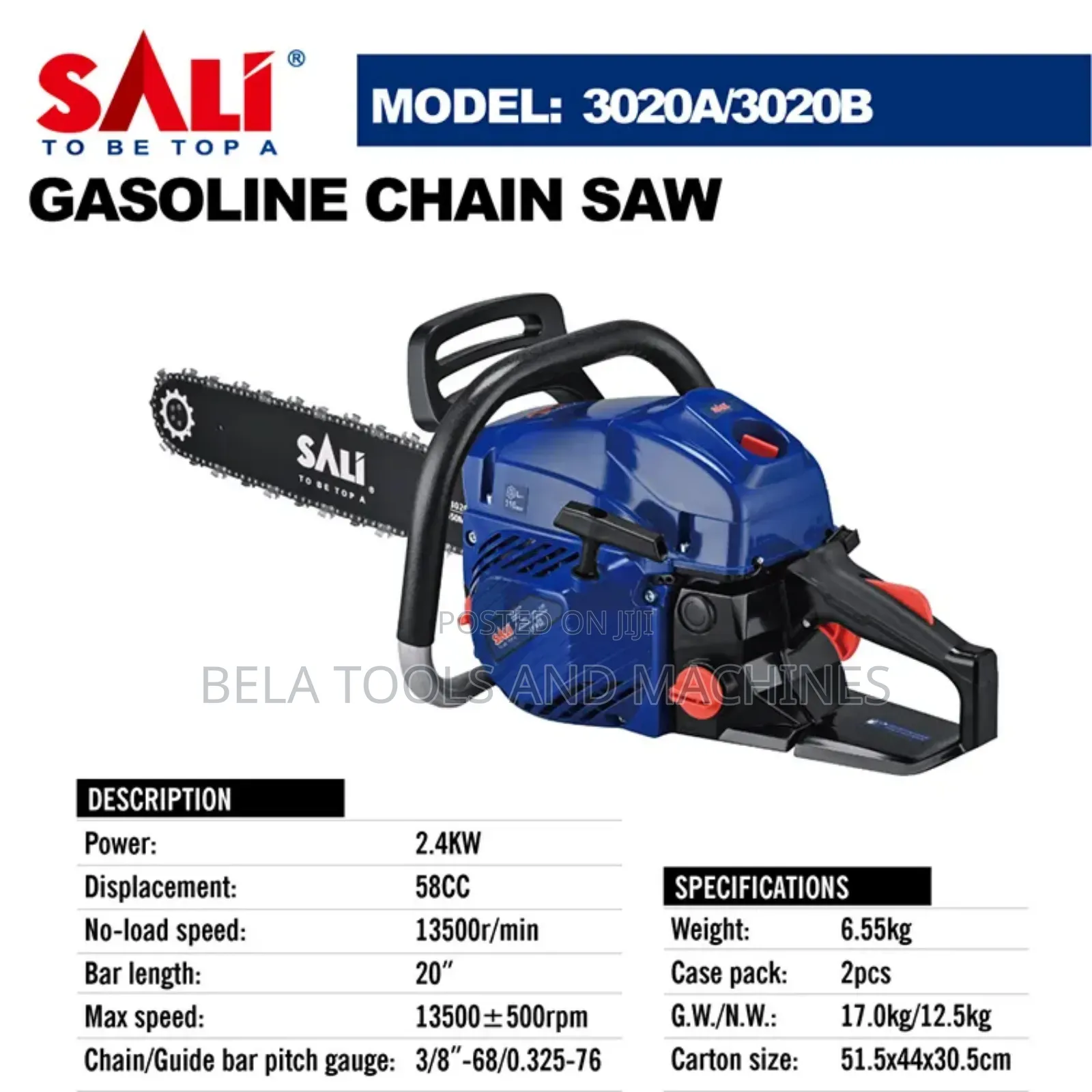 High Quality Professional Sali Chainsaw Machine 20"