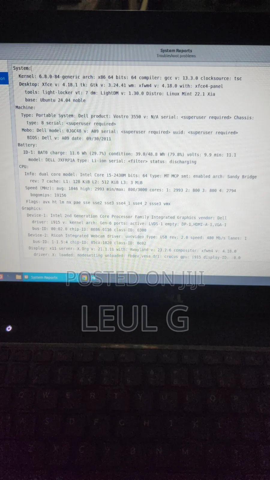 Laptop Dell Vostro 3550 4GB Intel Core I5 HDD 500GB