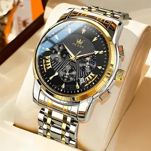New Olevs Brand Men's Business Watch Luminous Waterproof