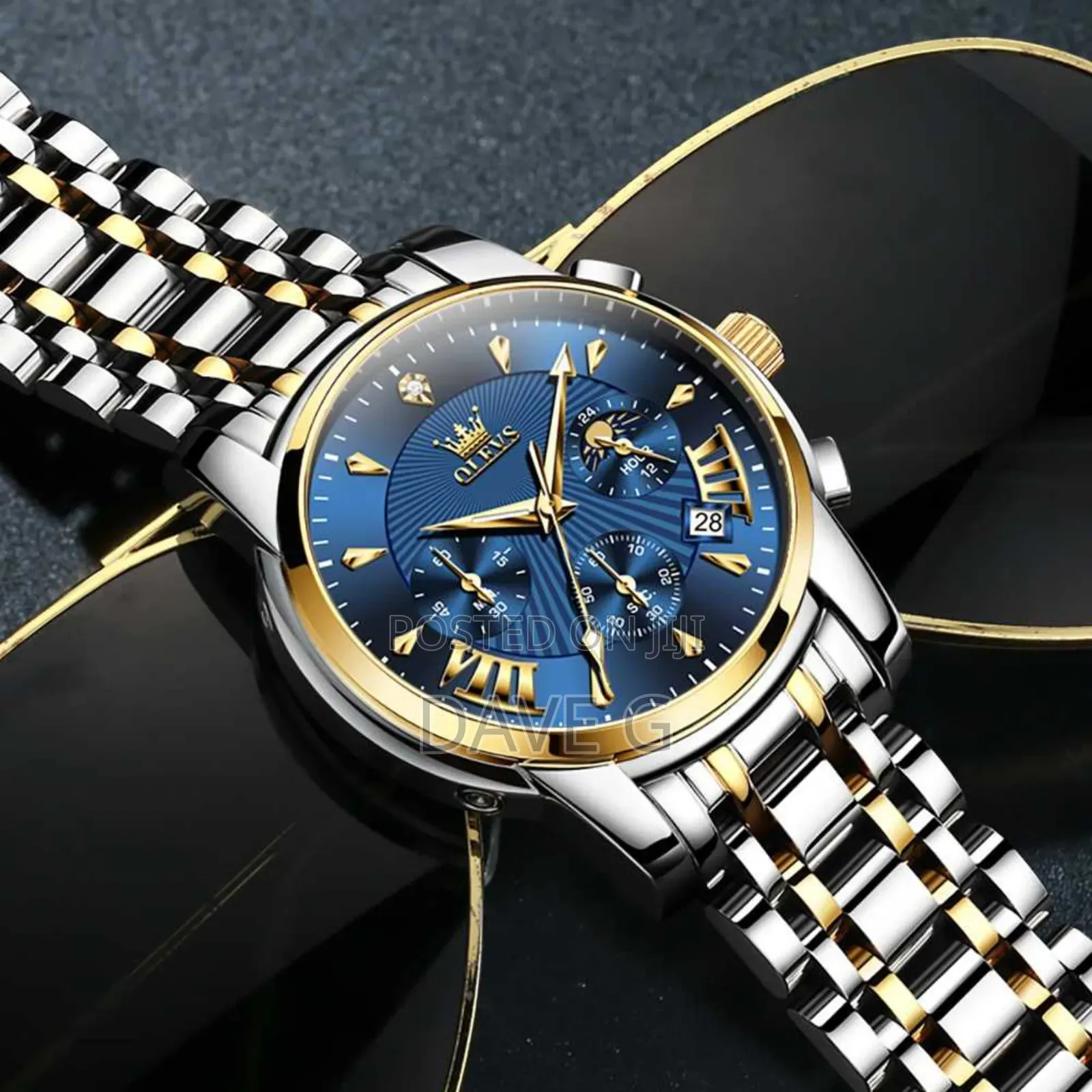 Olevs Luxury Waterproof Stainless Steel Analog Watch
