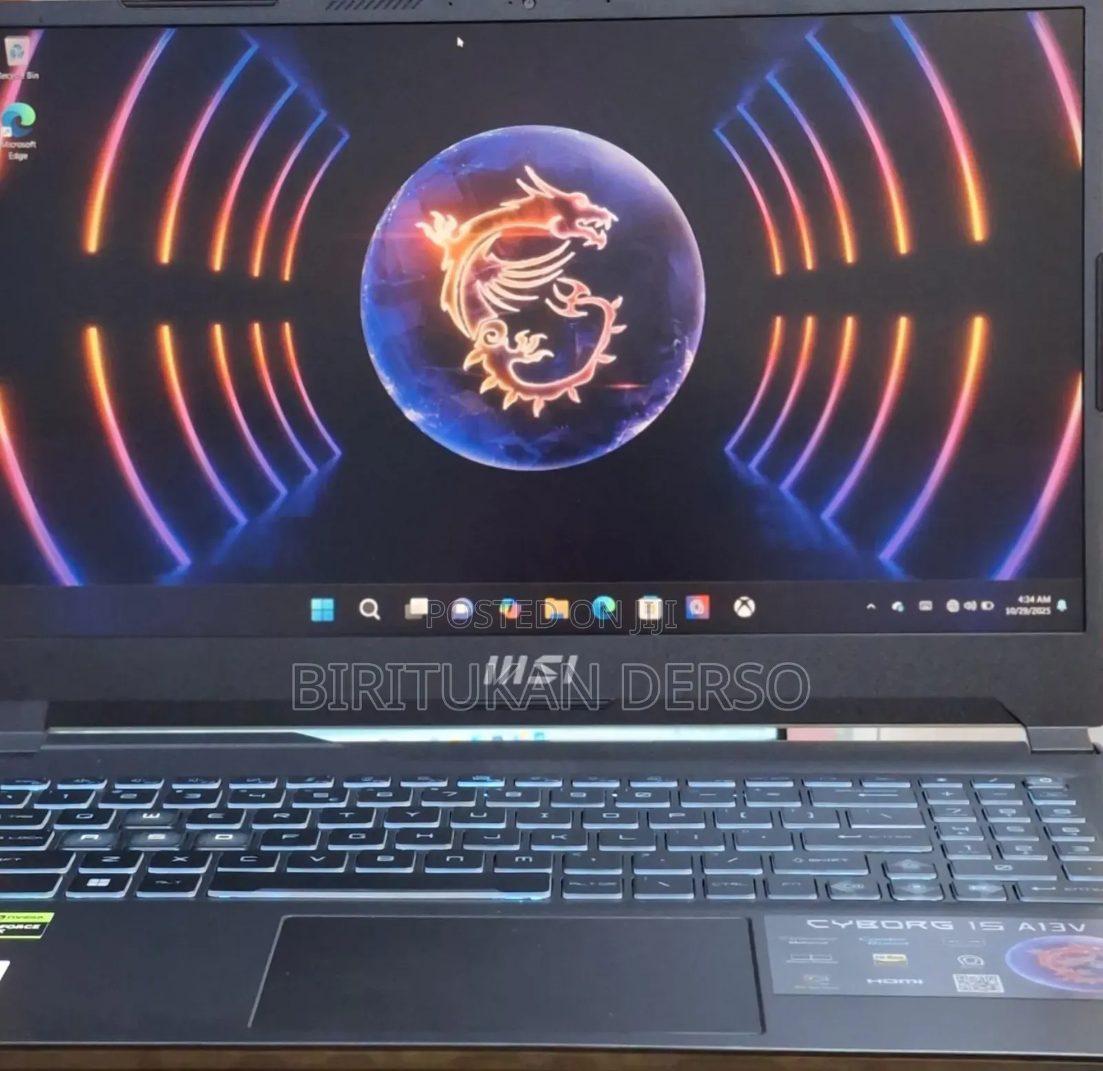 New Laptop MSI Cyborg 15 16GB Intel Core I7 SSD 512GB