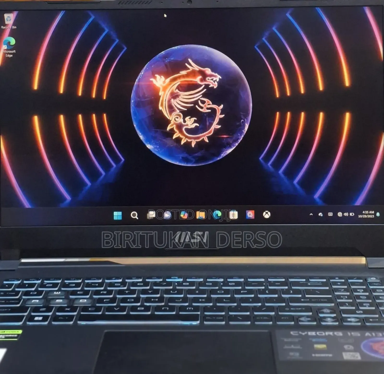 New Laptop MSI Cyborg 15 16GB Intel Core I7 SSD 512GB