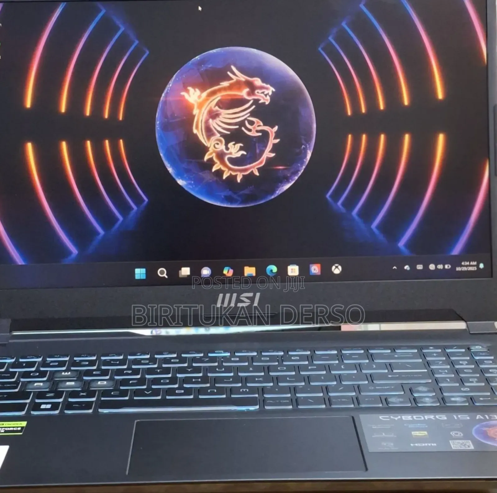 New Laptop MSI Cyborg 15 16GB Intel Core I7 SSD 512GB