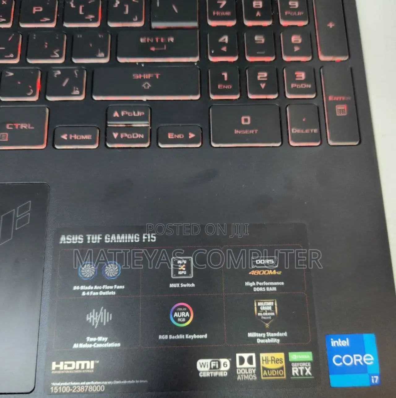 New Laptop Asus TUF Dash F15 16GB Intel Core I7 SSD 512GB
