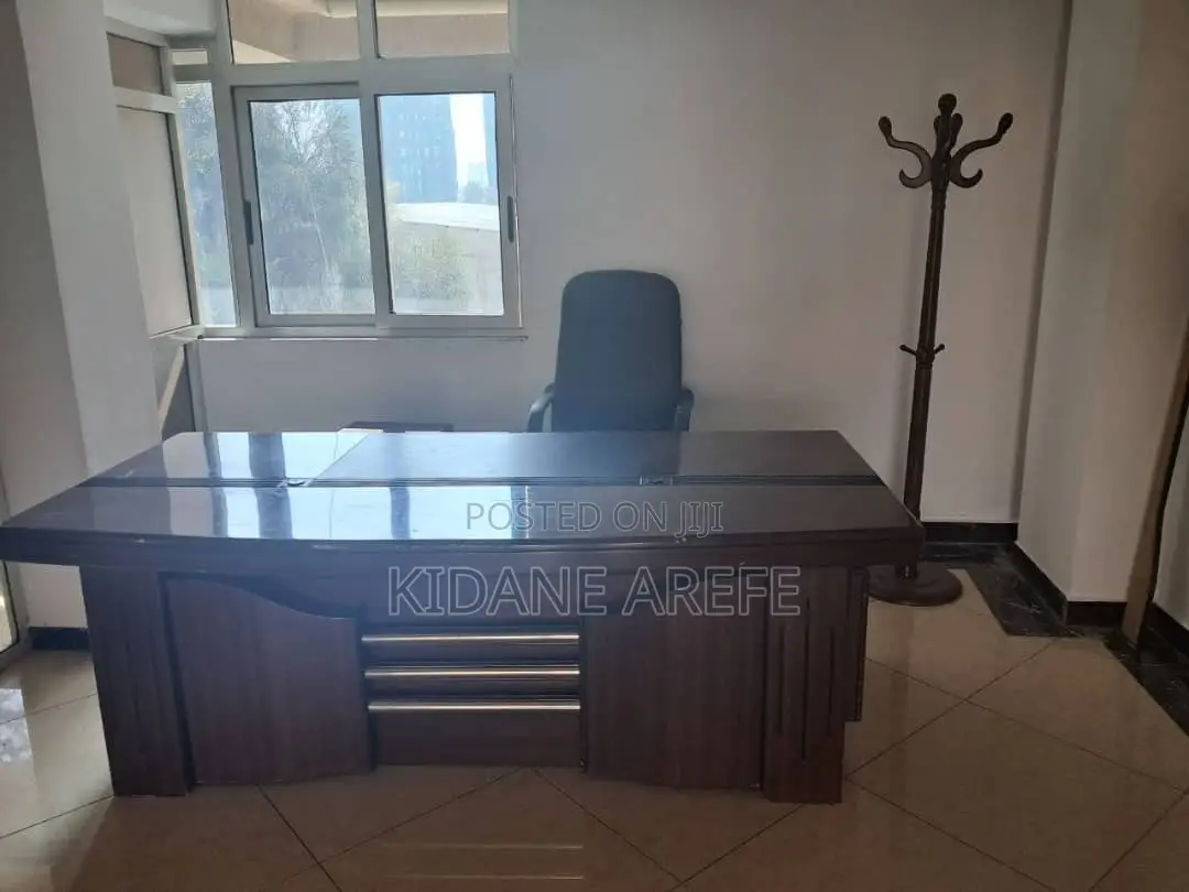 Managerial Table With Chair and Coat Hanger