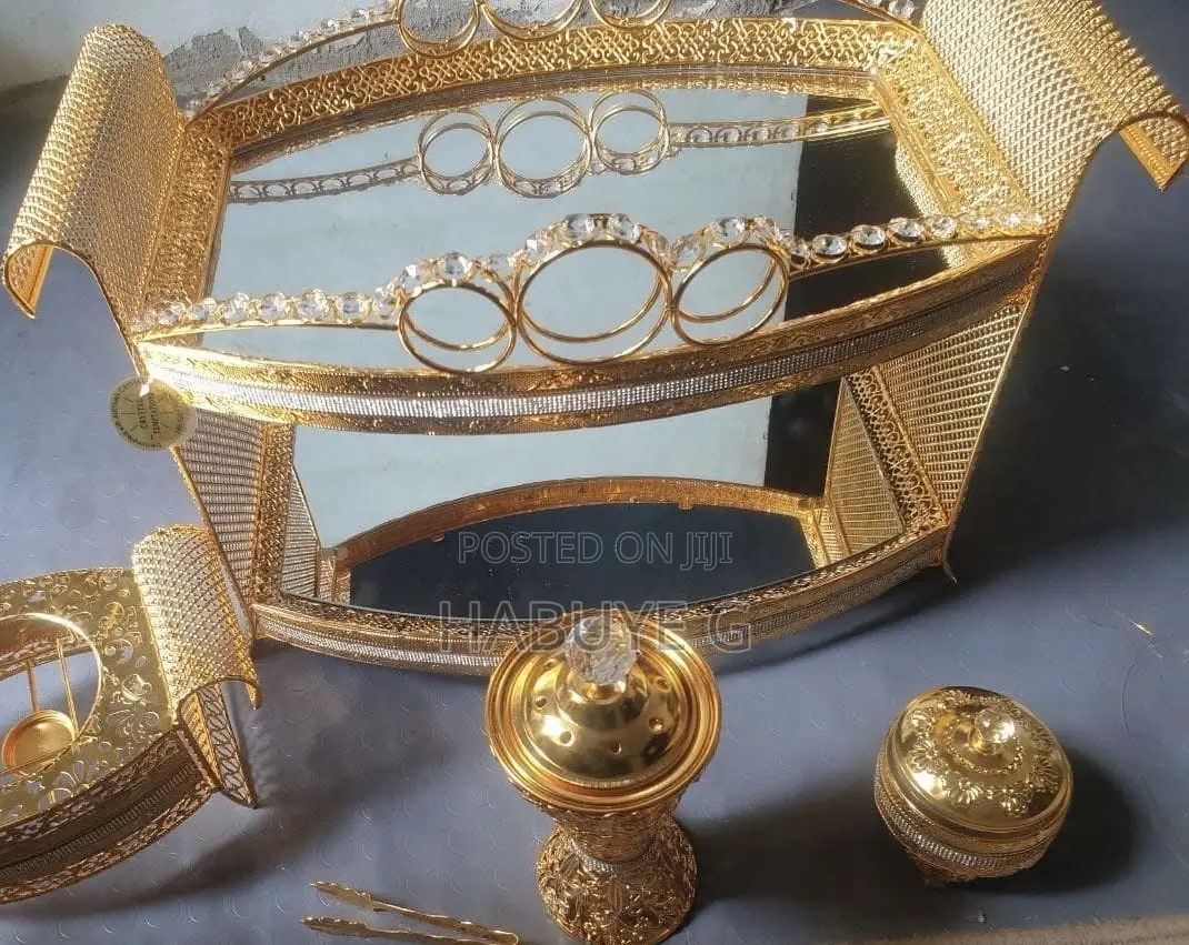 Traditional Ethiopian "Rekebot" Coffee Table Set.