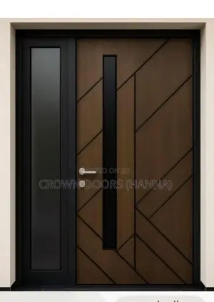 Crown Doors ከእንጨት ፋይበር ፣ ከተፈጥሮ ድንጋይ እና ሲንቴቲክ ኮምፖዚት የተሠሩ በሮች