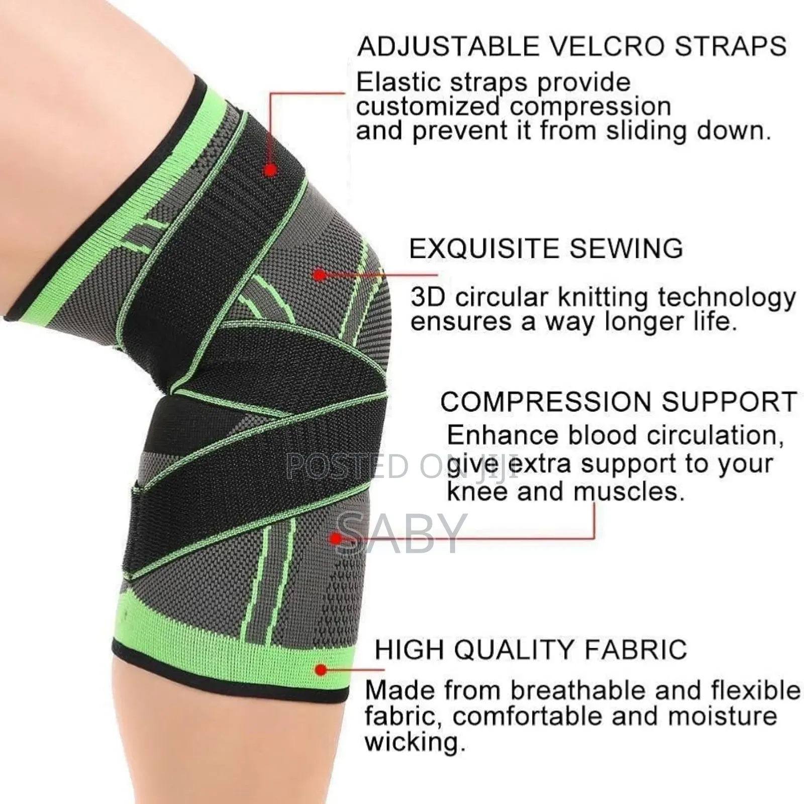 Knee Compression With Removable Straps