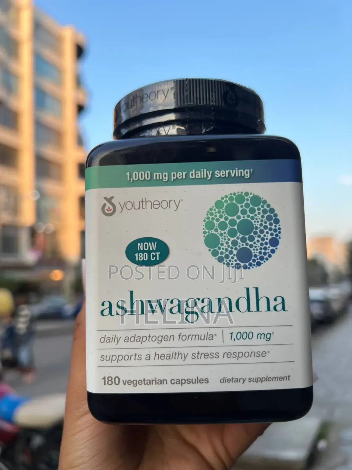 Youtheory Ashwagandha 180 Vegan Capsules 1000mg Per Daily Serving