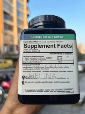 Youtheory Ashwagandha 180 Vegan Capsules 1000mg Per Daily Serving