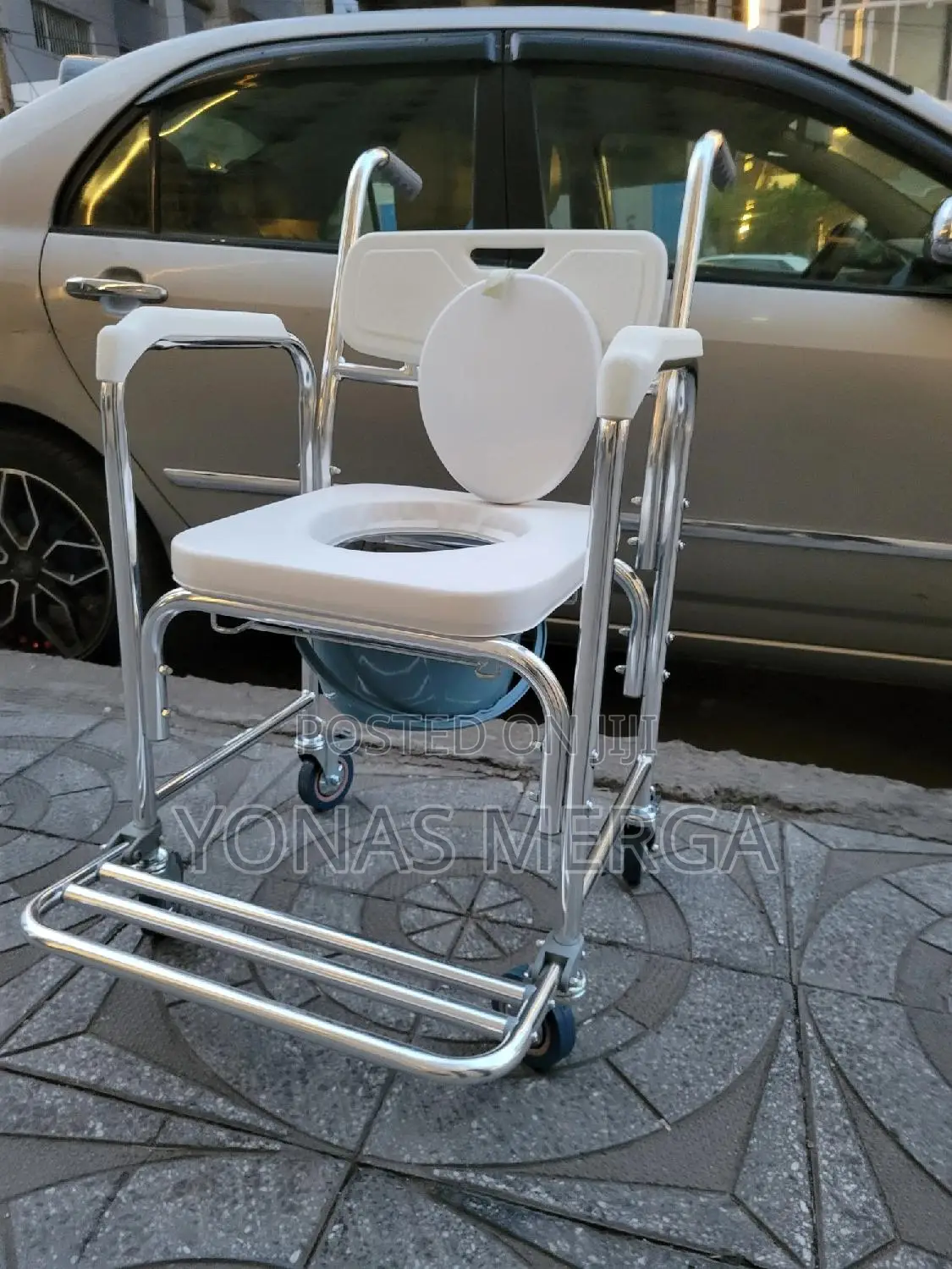 Adult Potty Wheelchair鑷留bedside Commode Wheelchair冚額home Care,Bathroom