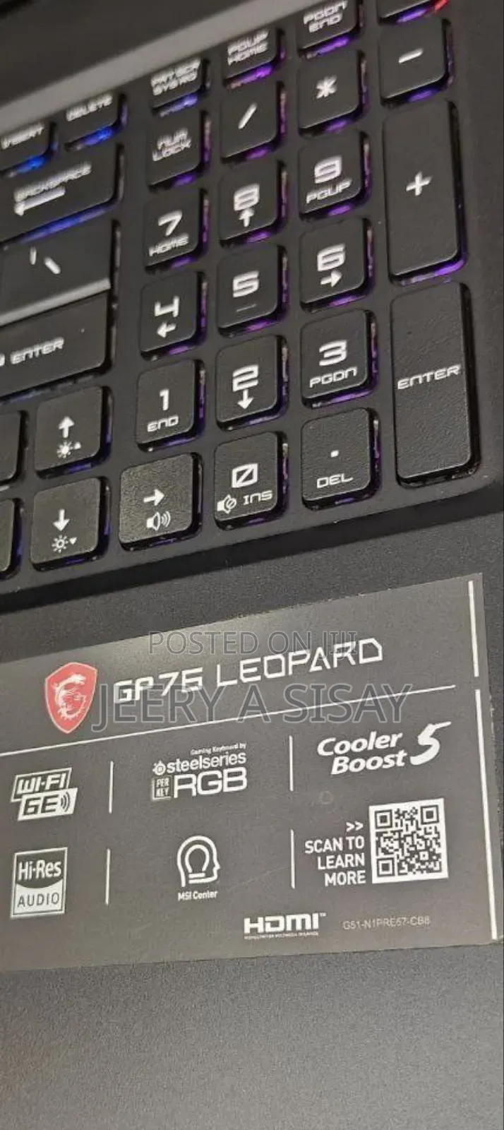 New Laptop MSI Pulse GL66 16GB Intel Core I7 SSD 1T