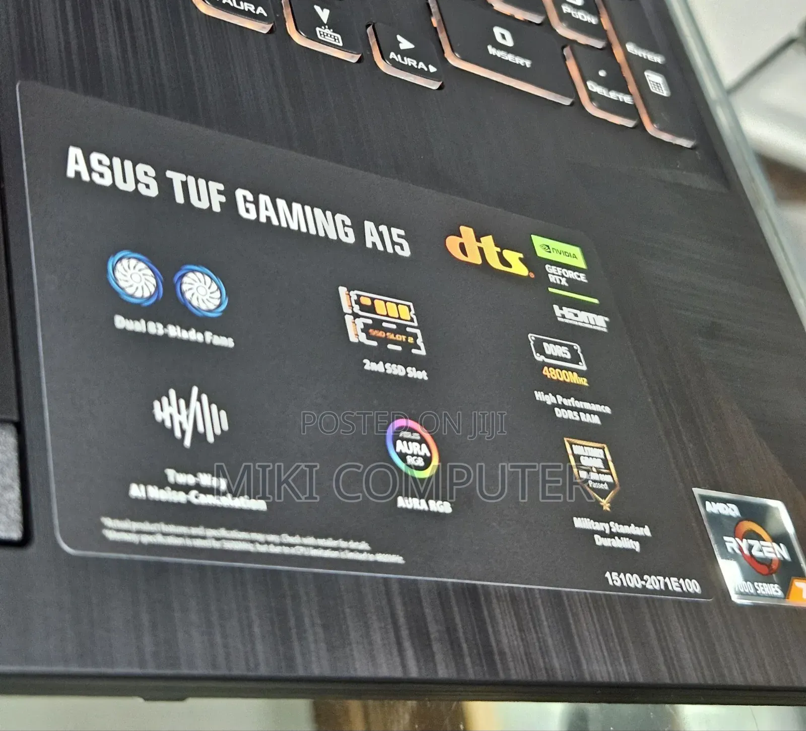 New Laptop Asus TUF Gaming A15 8GB AMD Ryzen 7 SSD 512GB