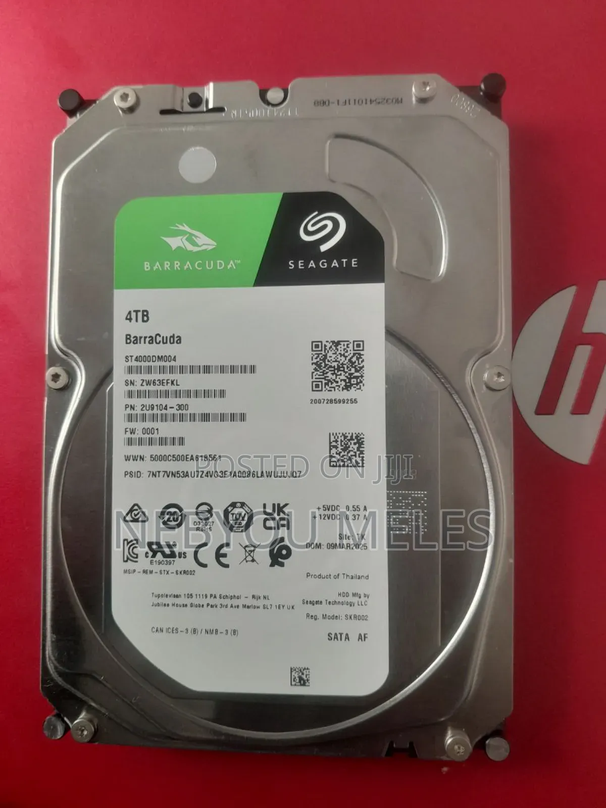 Seagate Barracuda 4tb Sata Hard Drive.
