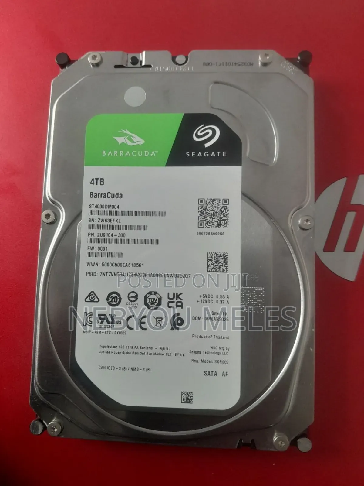 Seagate Barracuda 4tb Sata Hard Drive.