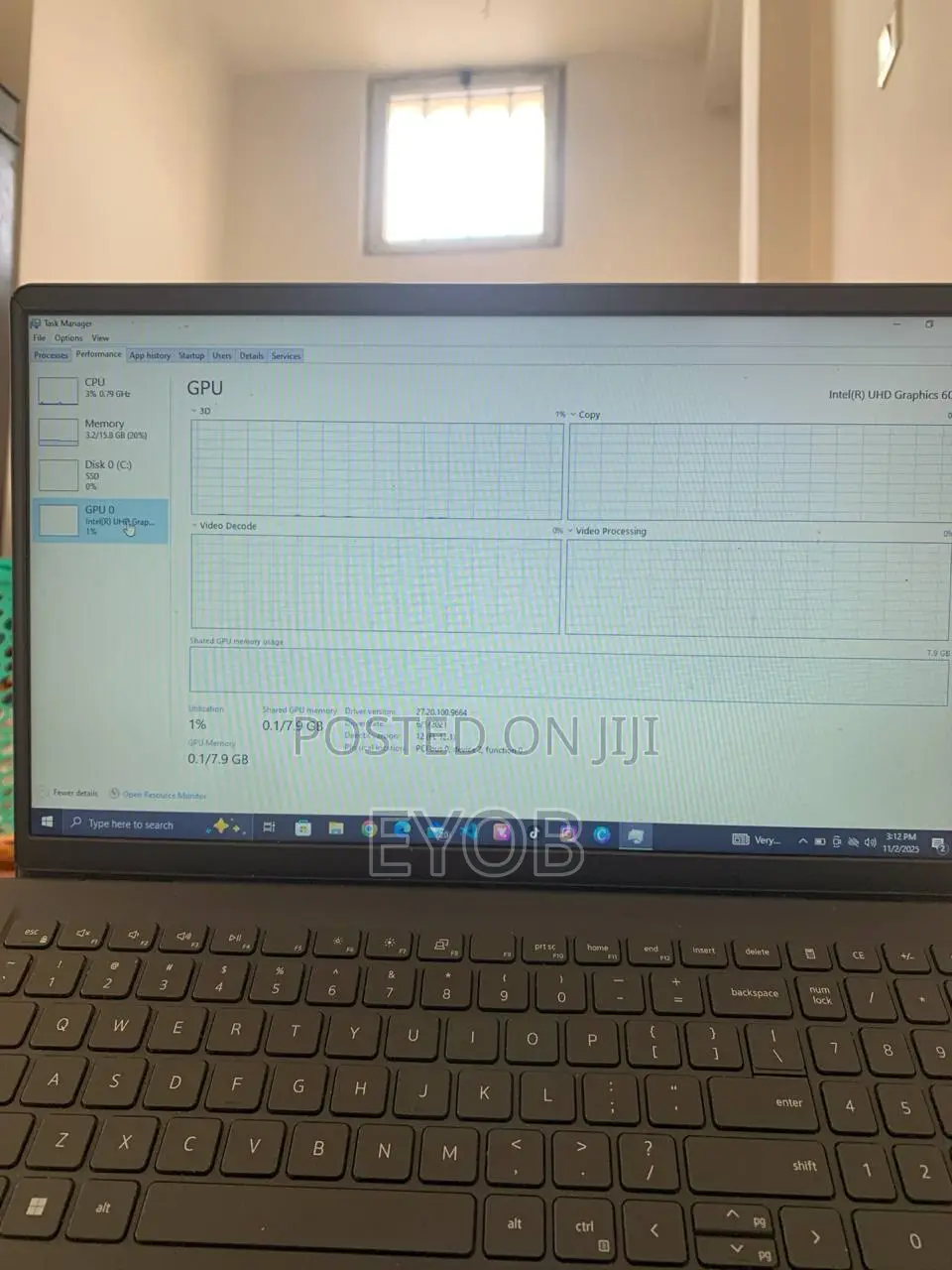 New Laptop Dell Inspiron 15 16GB Nvidia SSD 128GB