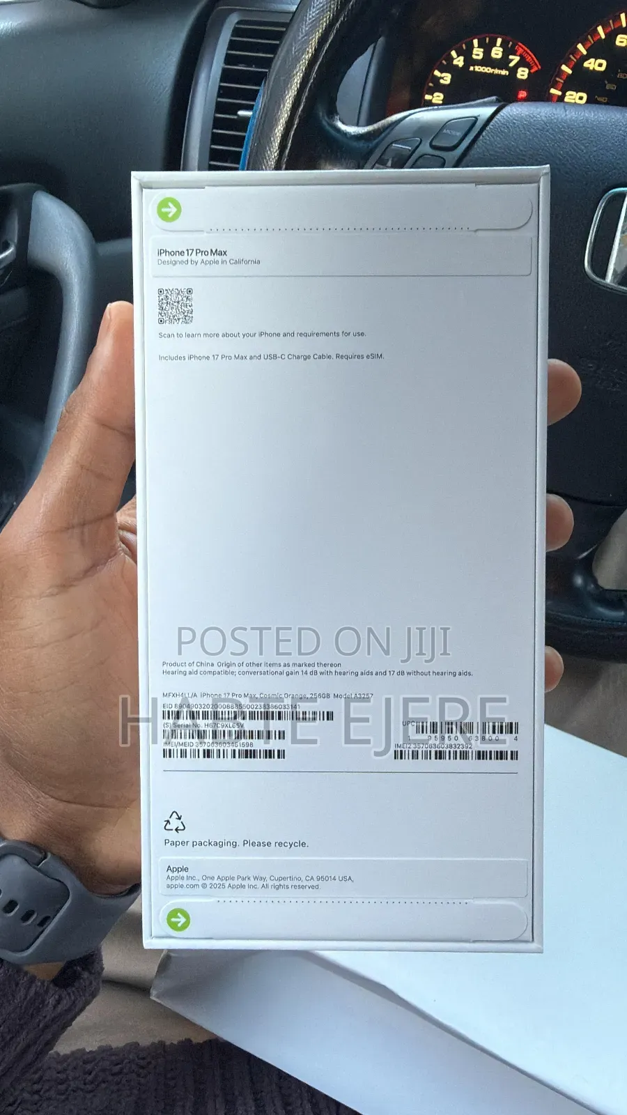 New Apple iPhone 17 Pro Max 256 GB Orange