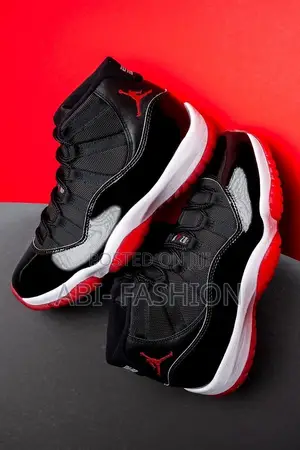 Photo - Air Jordan 11 Red Sole and Black Premium Quality