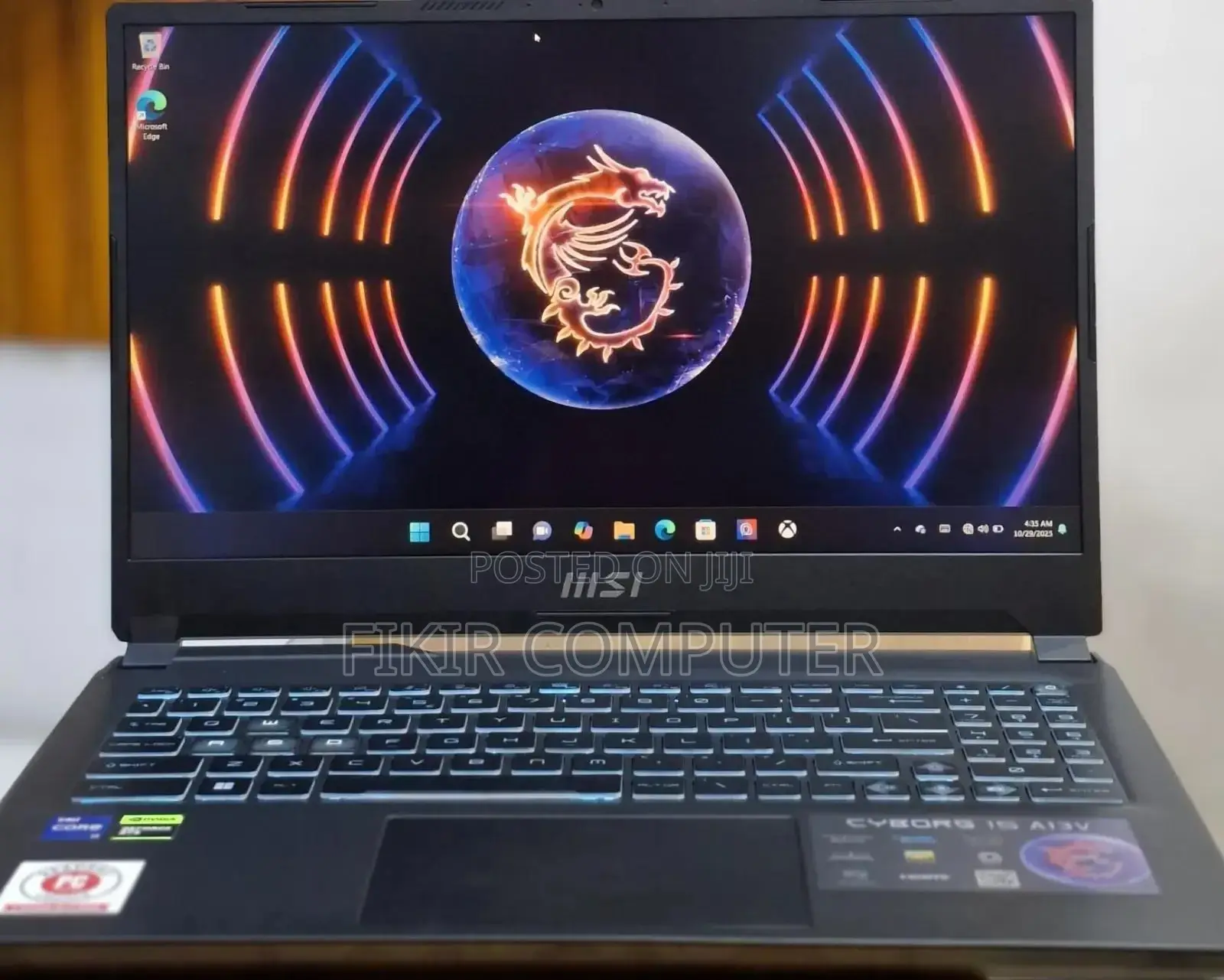 New Laptop MSI Cyborg 15 16GB Intel Core I7 SSD 512GB