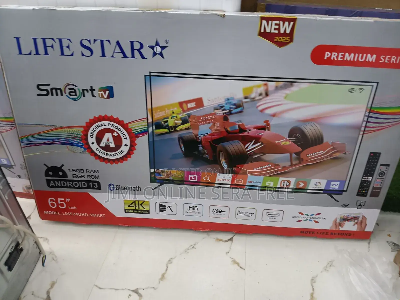 Life Star Tv 65 Inch Semart ,Anderd Debel Gelas