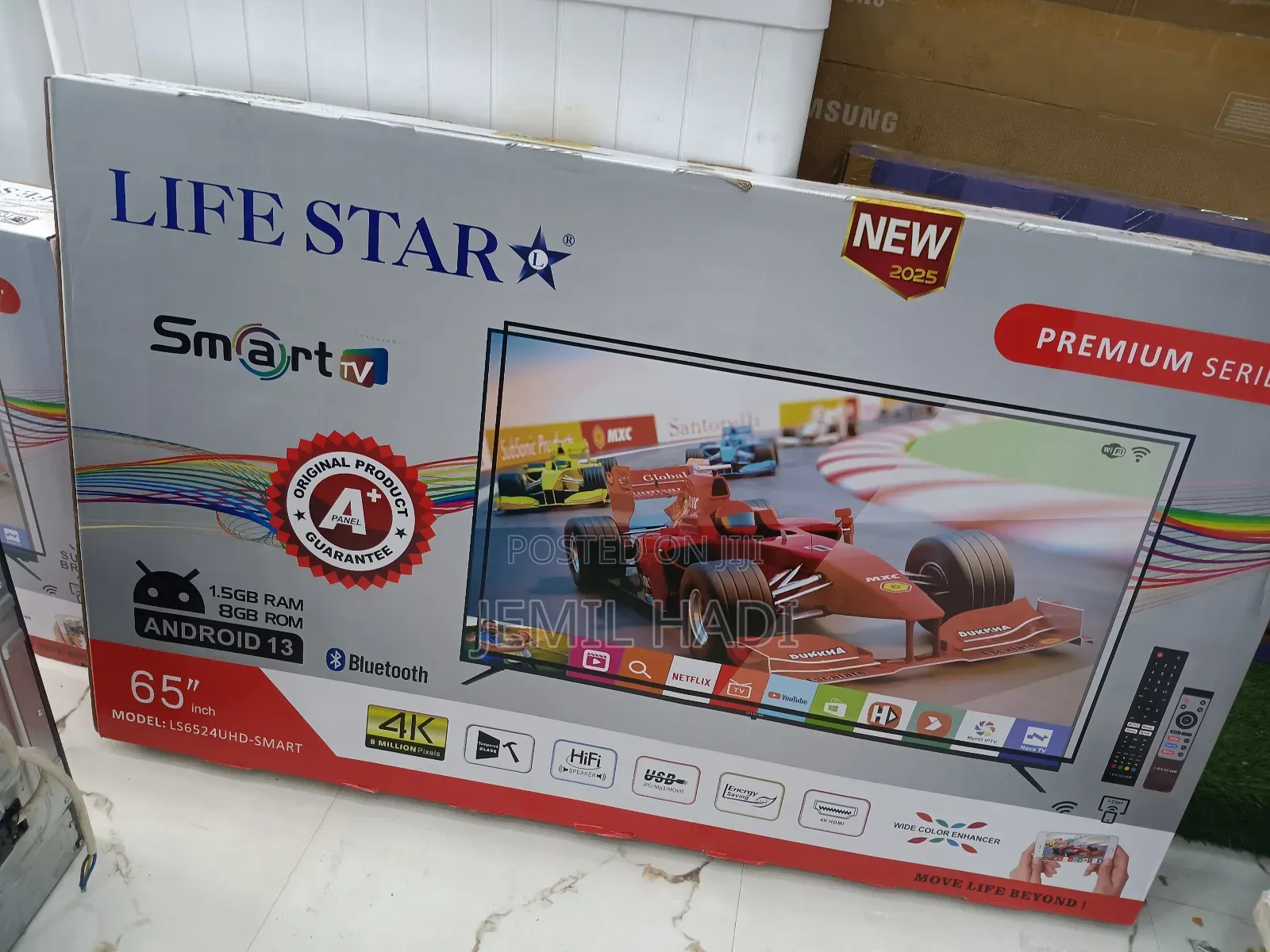 Life Star Tv 65 Inch Semart ,Anderd Debel Gelas