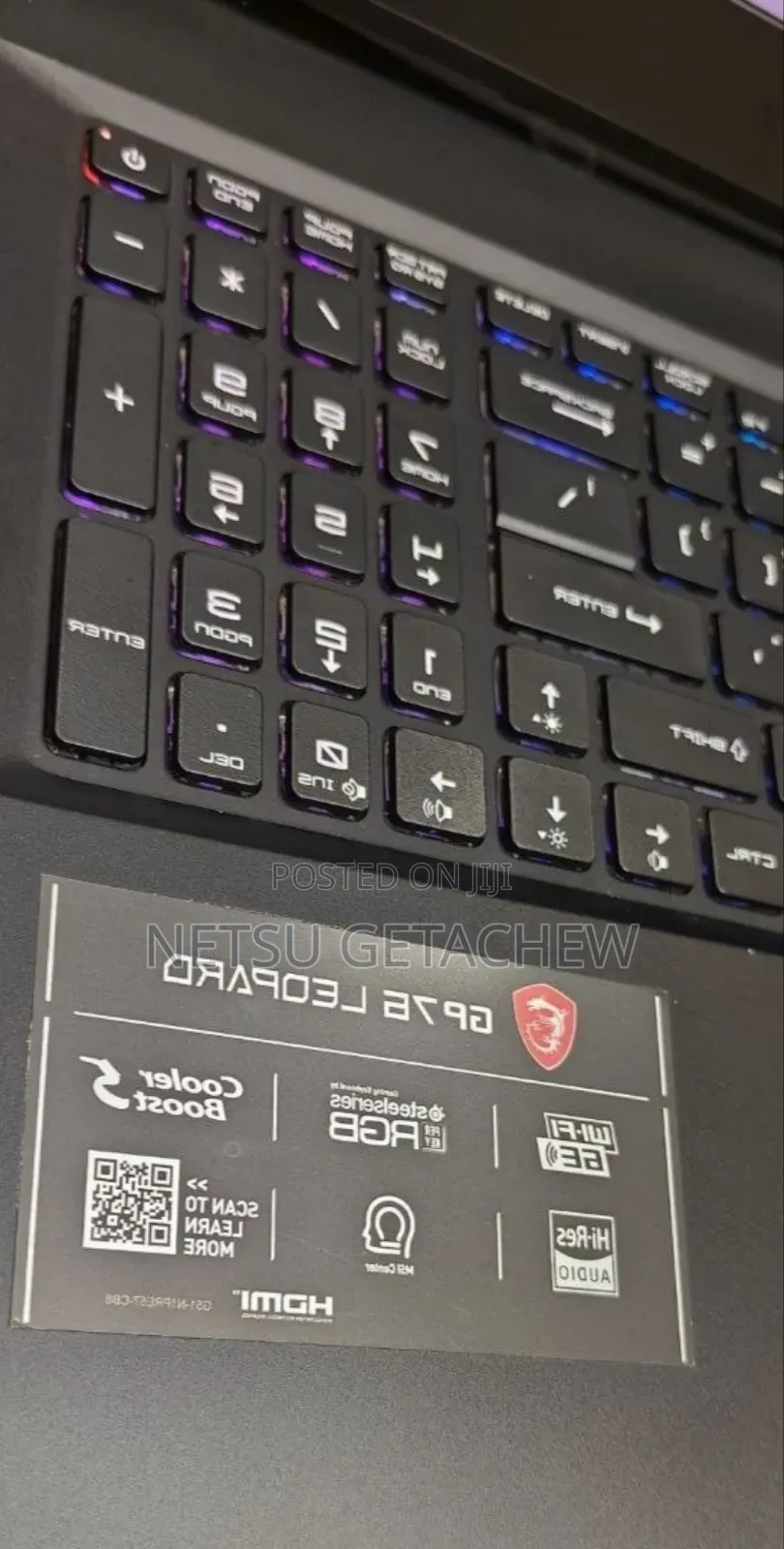 New Laptop MSI GP75 Leopard 16GB Intel Core I7 SSD 1T