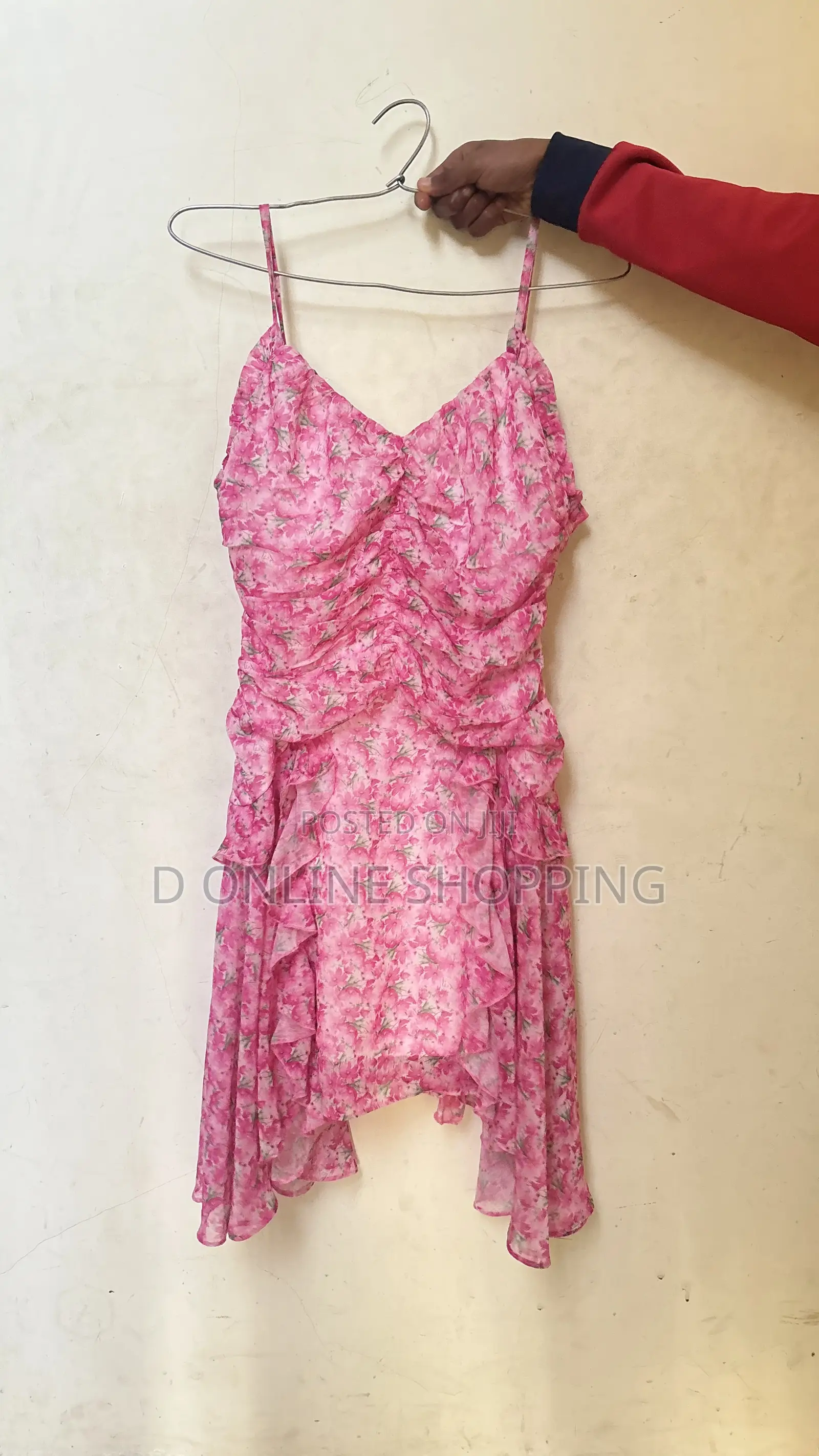 Fashion Nova Jasmine Chiffon Mini Dress- Pink