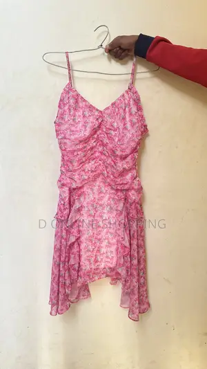 Fashion Nova Jasmine Chiffon Mini Dress- Pink