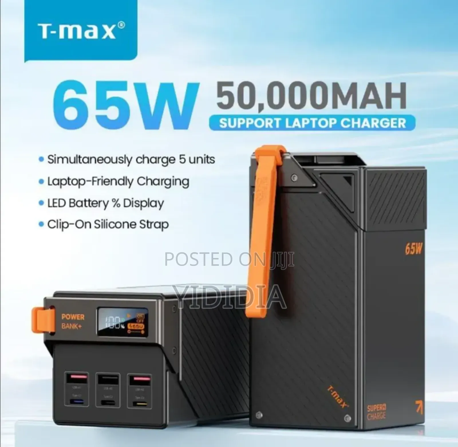 T-max 65w Pd Fast Charging Original Power Bank