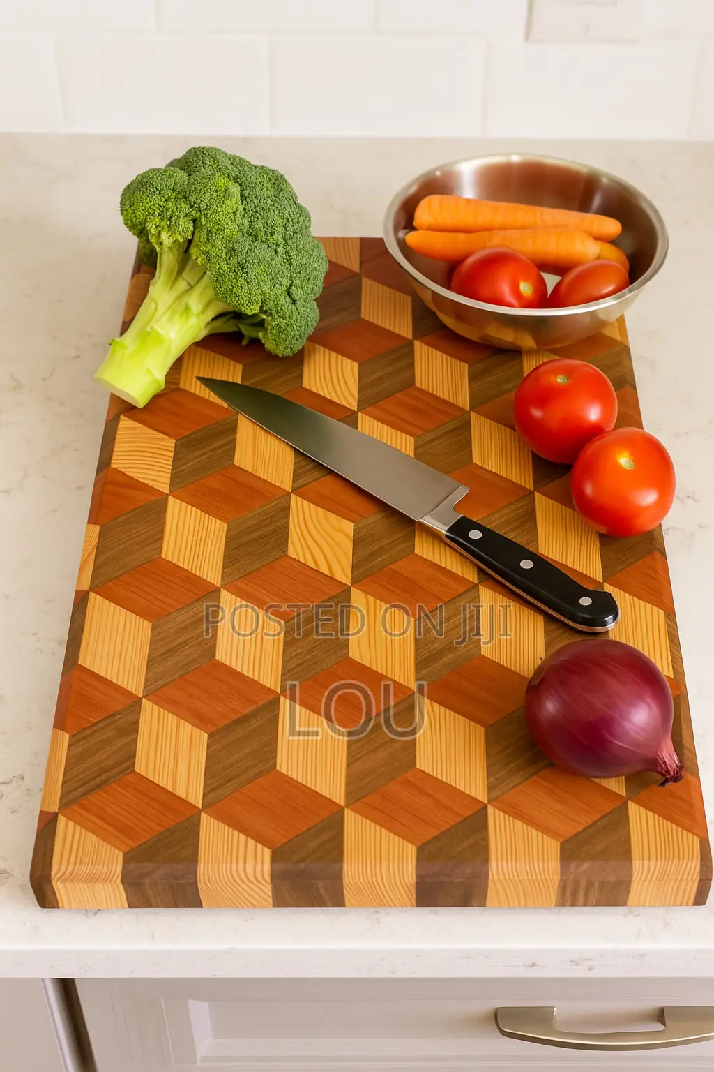 Hand Made Cutting Board With 3d Effects