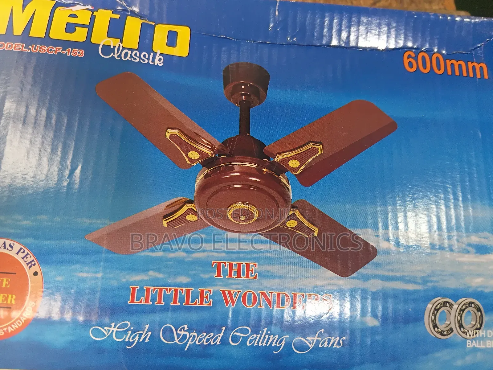 Metro Ceiling Fan 600mm – Compact Power, Cool Comfort!