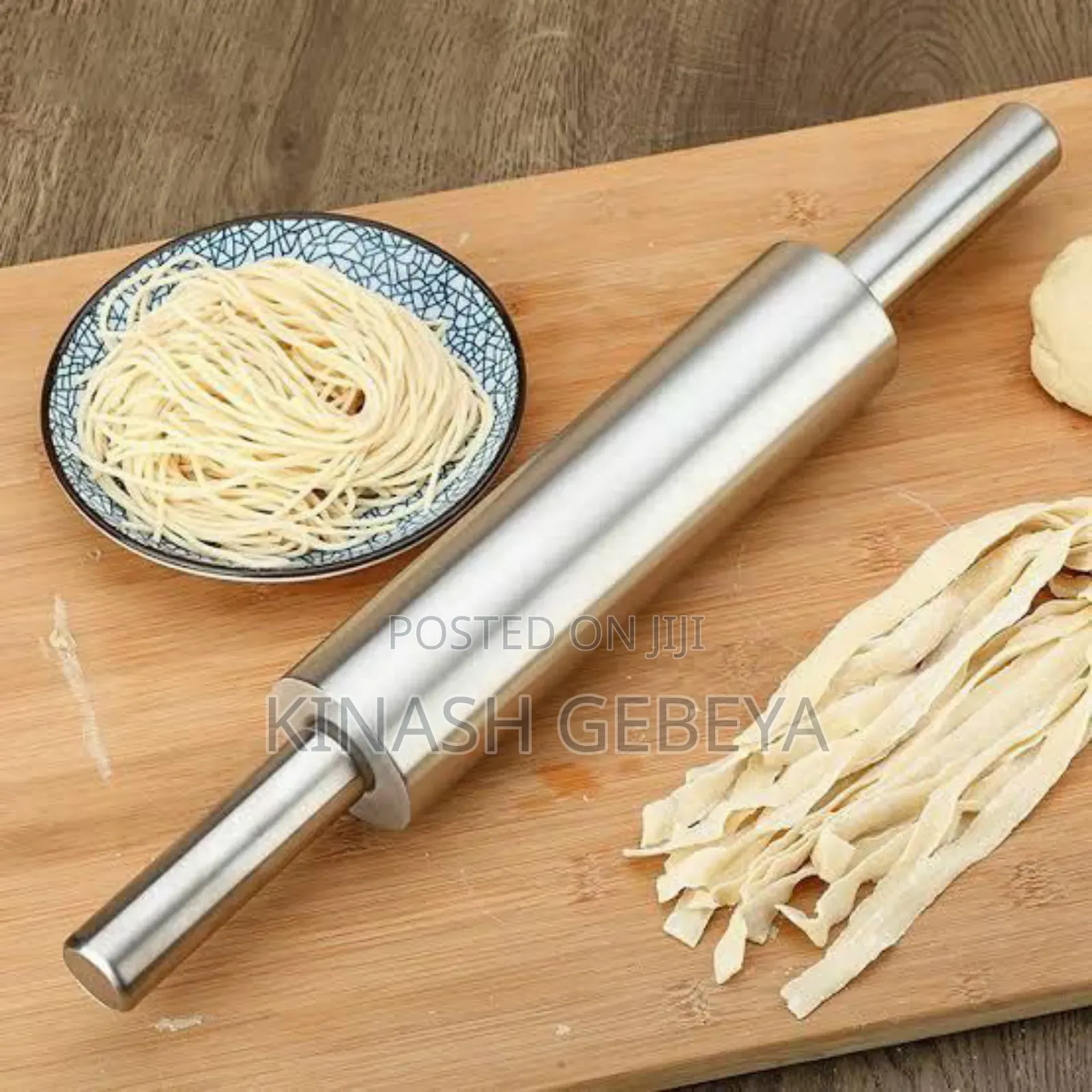 Stainless Steel Rolling Pin(የሊጥ መዳመጫ)