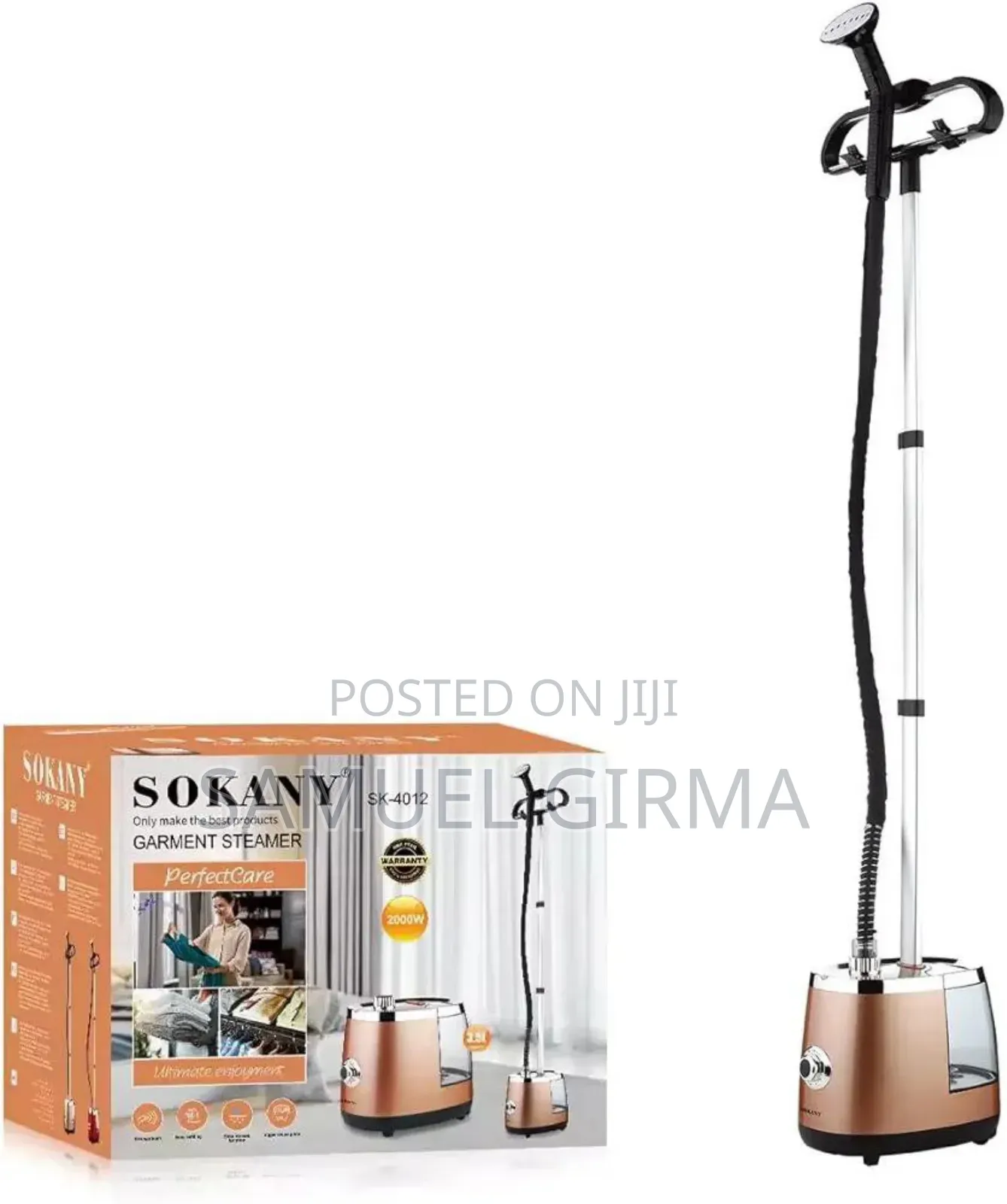 Sokany Garment Steamer
100% Orignal በእንፏሎት ልብስ መተኮሻ