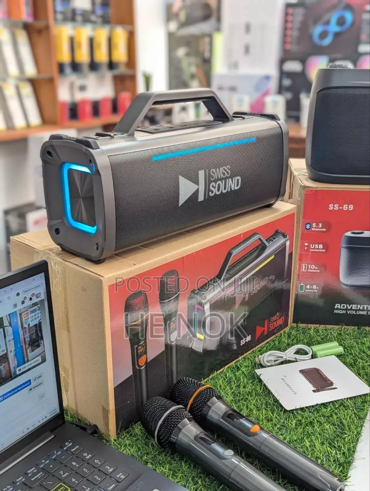 Swiss Sound Ss-68 Boombox Karaoke Speaker