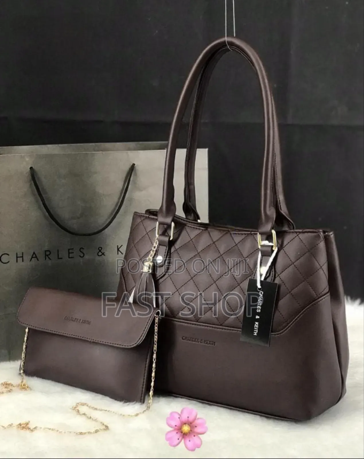 Ladies Black Combo Set Handbag